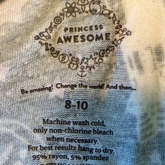 Princess Awesome navy dress with white spaceships and purple stars - Picture 4 of 4